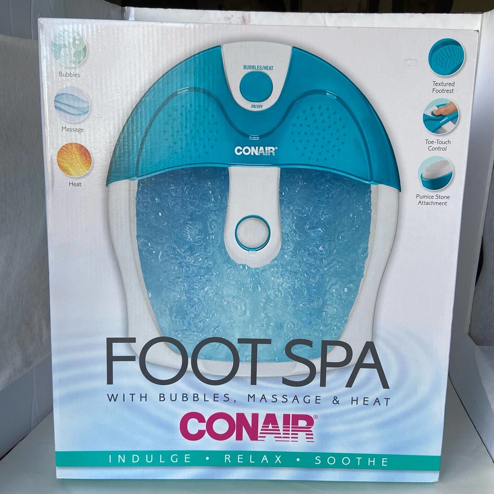 Conair Foot Spa With Bubbles Massage & Heat NIB New in Box